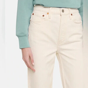 NWT Re/Done 70s Stove Pipe Off White Jeans